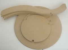 Mesa Aparador Redonda 80cm Tampo 50cm Com Base - comprar online