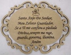 Placa Oração Santo Anjo 30cm Diversas na internet