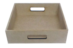 Bandeja Lisa Quadrada 33x33x06cm com Alça - comprar online