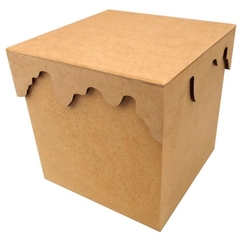 Caixa Panetone 20x20cm Tampa Neve - comprar online