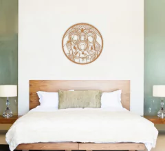 Quadro Mandala Redondo Sagrada Familia 30cm N°2 - comprar online