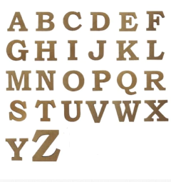 Aplique Letras e NÚmeros 20cm MDF 3mm - comprar online