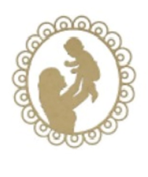 Guirlanda Mamãe bebe 50cm MDF 3mm