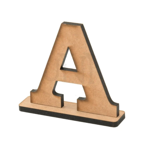 Letras Numeros Forma 40cm MDF 6mm Com Base - comprar online