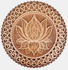 Mandala Flor de Lotus 40cm 8 Camadas 3D