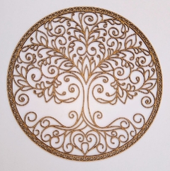 Mandala Redonda Arvore da Vida Arabesco 30cm na internet