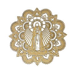 Mandala Nossa Senhora Fatima 30cm Mod 1 - comprar online