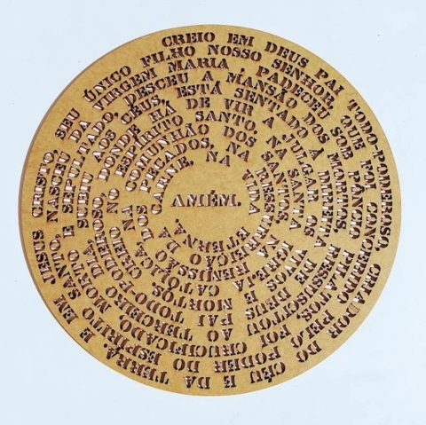 Quadro Mandala 50cm Oração Credo Espiral MDF 3mm na internet