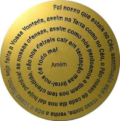 Mandala Oração Pai Nosso 50cm Espiral MDF 3mm Pintada - Atelier da Madeira