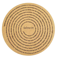Quadro Mandala 50cm Salmo 91 Espiral MDF 3mm - comprar online