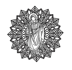 Fundo para Mandala Santos Diversos 20cm somente o Fundo - comprar online