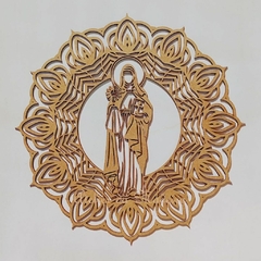 Fundo para Mandala Santos Diversos 20cm somente o Fundo - Atelier da Madeira