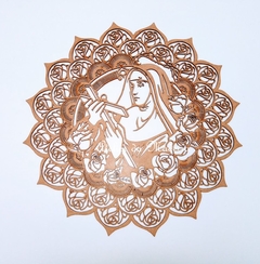 Mandala Santa Rita Rosas 40cm na internet