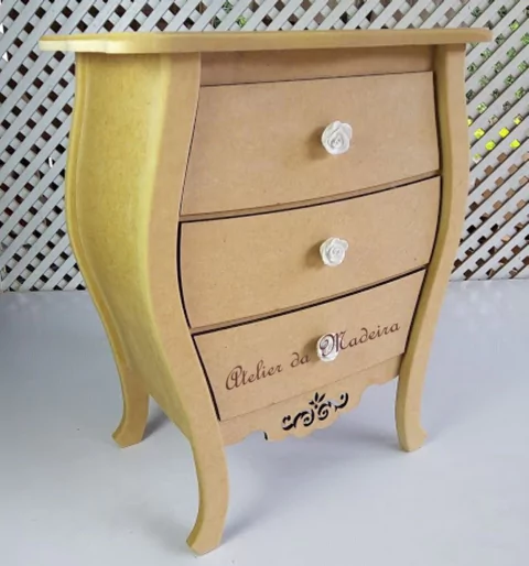 Mesa Bombe 3 Gavetas Mariana