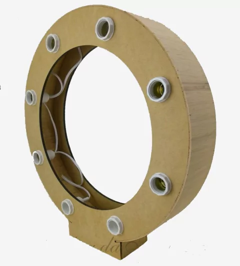 Moldura Redonda Camarim 50cm 8 Bocais com Fiação