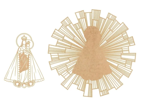 Quadro Esplendor 2 Camada NSra Nazaré 60cm - comprar online