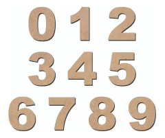 Letras Diveras Forma 20cm Mdf 25mm na internet