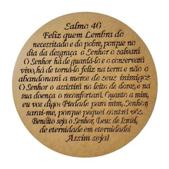 Recorte Redondo Liso 40cm Oração Diversas - Atelier da Madeira