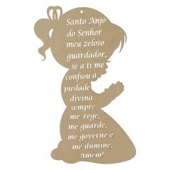 Oração Santo Anjo Menina 35cm
