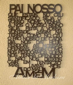 Painel Oração Pai Nosso 60x90cm MDF 6mm Pintado na internet