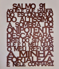 Painel Oração 80x100cm Salmo 91 - Pintado na internet