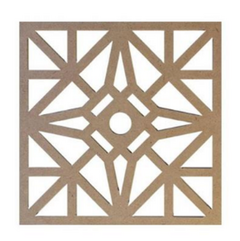Painel Divisorias Cobogo Placa 80x100cm Mdf 6mm - Atelier da Madeira