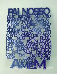 Imagem do Painel Oração Pai Nosso 100x160cm Pintado