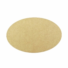 Placa Oval Lisa 10x16cm MDF 9mm Kit 10 Unidades