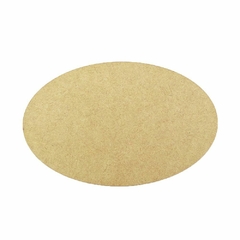 Placa Oval Lisa 12x20cm MDF 9mm