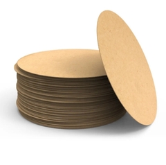 Placa Recorte Redondo Liso 17cm MDF 3mm Kit 10 peças