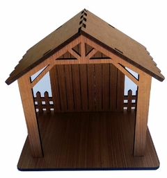 Presepio Casinha 25cm Base 17x26cm - Pintado na internet