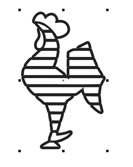 Recorte Galo Vazado 18cm