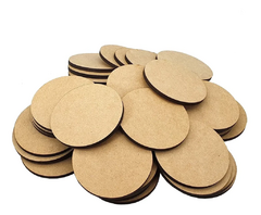 Placa Recorte Redonda Lisa 10cm MDF 3mm Kit 10 Peças