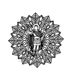 Imagem do Fundo para Mandala Santos Diversos 20cm somente o Fundo