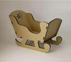 Trenó Decoração 22cm - Atelier da Madeira