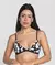 Top de Bikini de Triángulo con Estampado de Jaguar Negro - comprar online