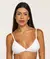 White Ribbed Triangle Bikini Top - buy online