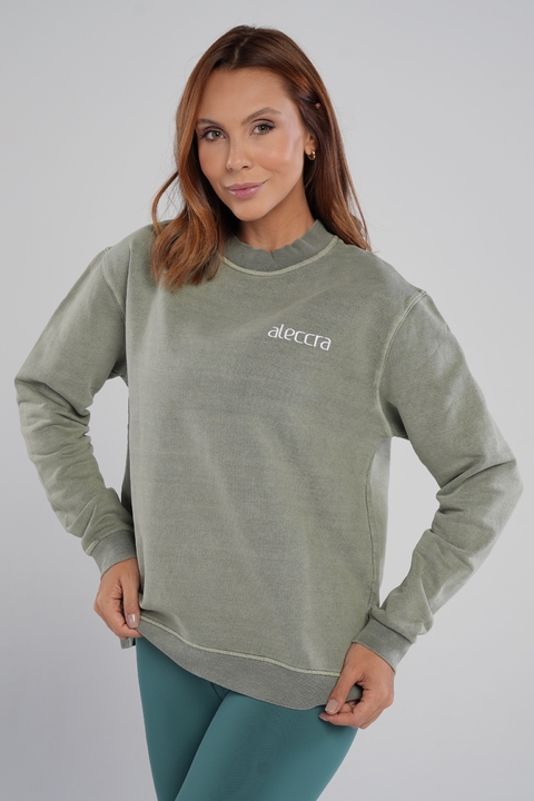 Sudadera Aleccra Verde Lavada