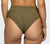 Calcinha Biquíni Hot Pants Canelada Verde Oliva