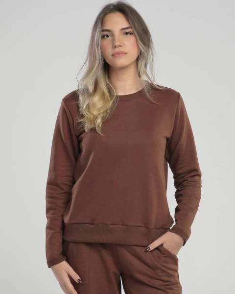 Casaco Moletom Marrom