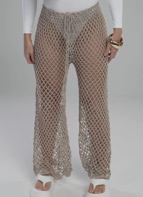 Calça De Crochê Avelã