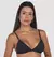 Black Ribbed Triangle Bikini Top - buy online