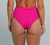 Braga de Bikini de Tiro Alto Rosa Acanalada - comprar online