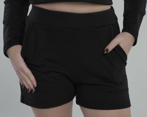 Shorts Moletom Preto
