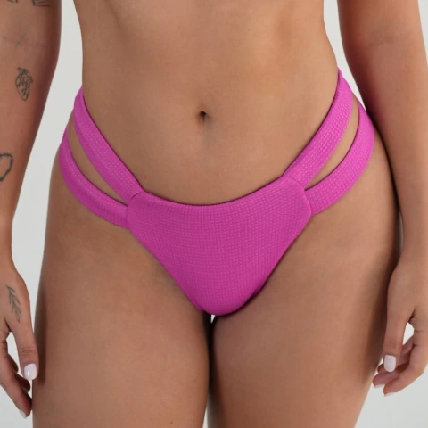 Calcinha Larissa Textura Fúcsia