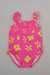 Children's Swimsuit Alcinha Pink and Yellow Print