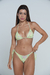 Lime Green Floral Print Crunch Bikini Bottom on internet