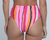 Lara Pink Stripes Print Bikini Panties - buy online