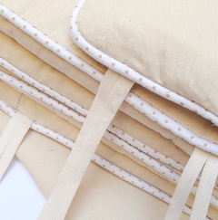 Chichonera Cuna Funcional Modelo Beige Lunares