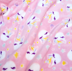 Manta Peluche + Almohadita Unicornios - Le Cottonet